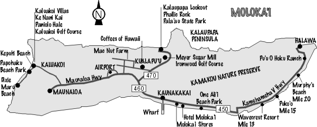 Molokai, Hawaii - Map